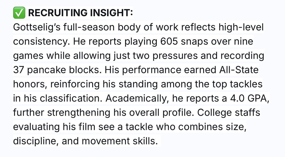 Bowen Gottselig 6’6” 280 OT tweet media