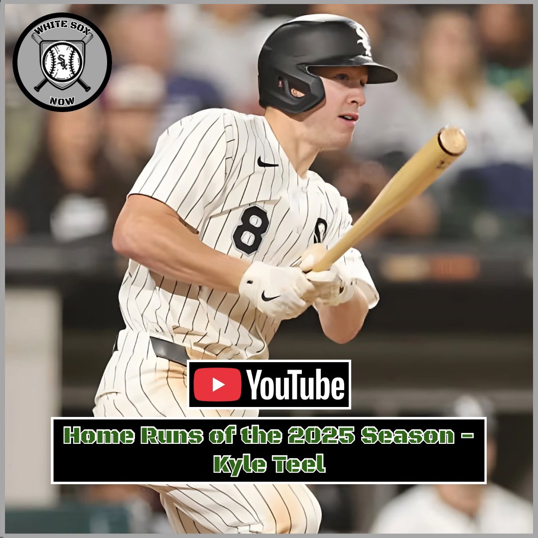 🚨NEW VIDEO🚨

A highlight video of Kyle Teel’s home runs from the 2025 season has been posted to the White Sox Now YouTube channel. The link is below.

youtu.be/ES3bETNtG2o?si…

Please like, comment, and subscribe to the channel for more content.

#WhiteSox #Southside #Chicago
