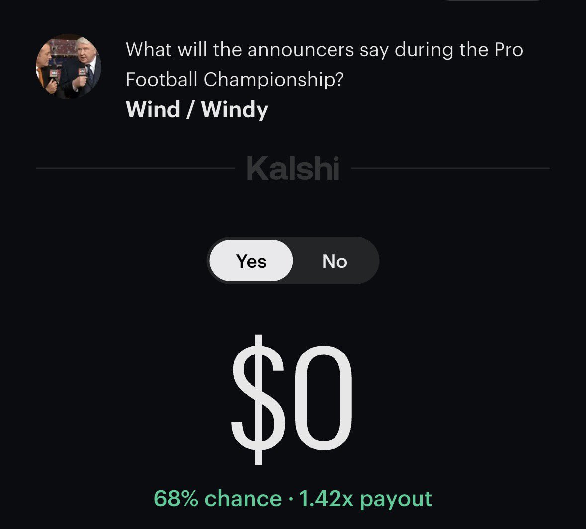 jacob_hallex's tweet photo. They’re giving out free money over on Kalshi https://t.co/ogWhWwfY0T
