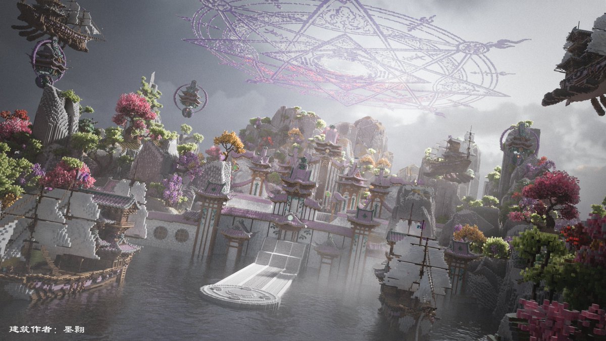 china_parlos's tweet image. This is the render I made for moxuan #minecraft建築コミュ #minecraftbuild #Minecraft