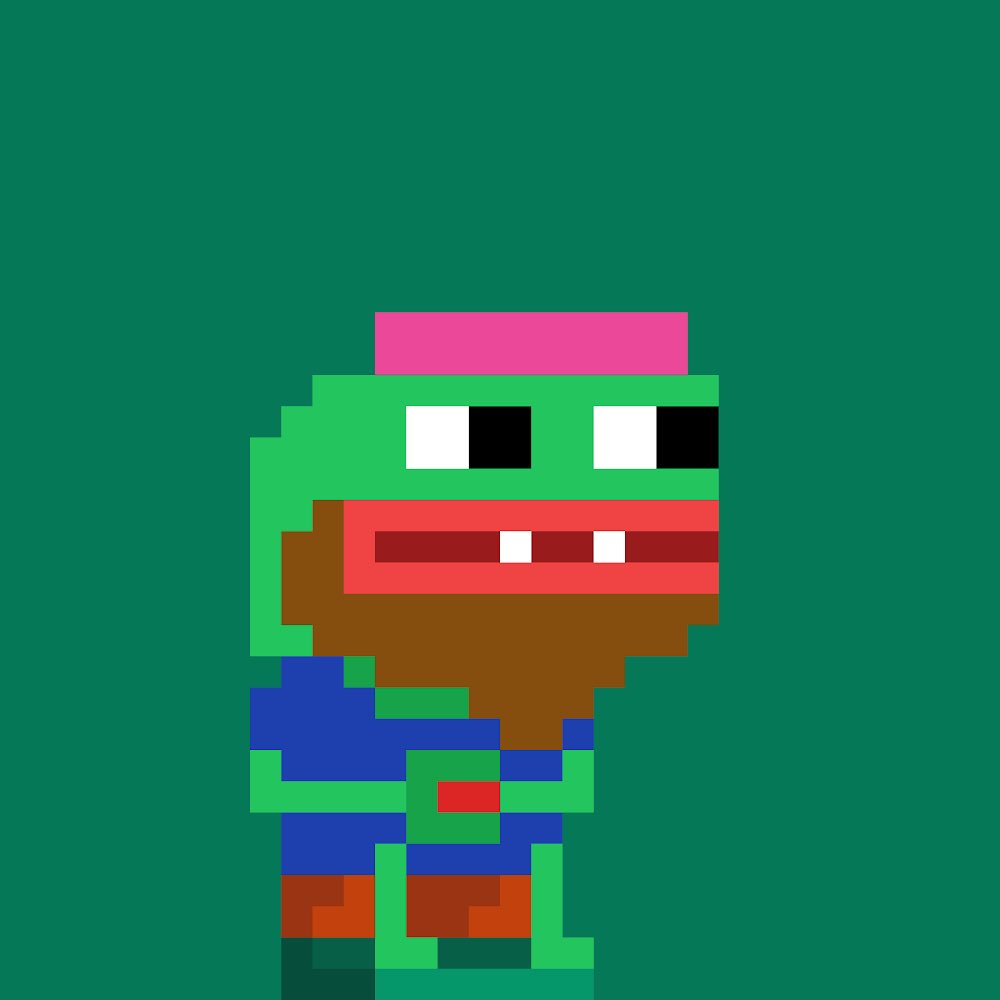 Gn fam 💚

Pepehodls #9035

Punk Pepe with $PEPE #NFT is looking for a new home on #solana blockchain.

Reply guy who deserves to wear it gets it. 12 hours to go.

Good luck 🍀