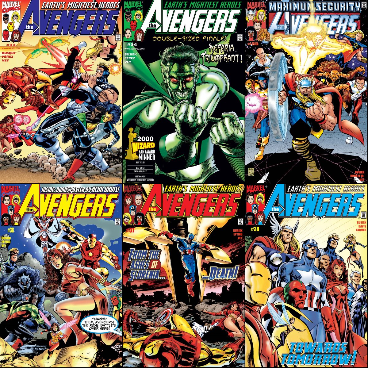 ClassicMarvel_'s tweet image. Avengers #33-38 from October 2000-March 2001.