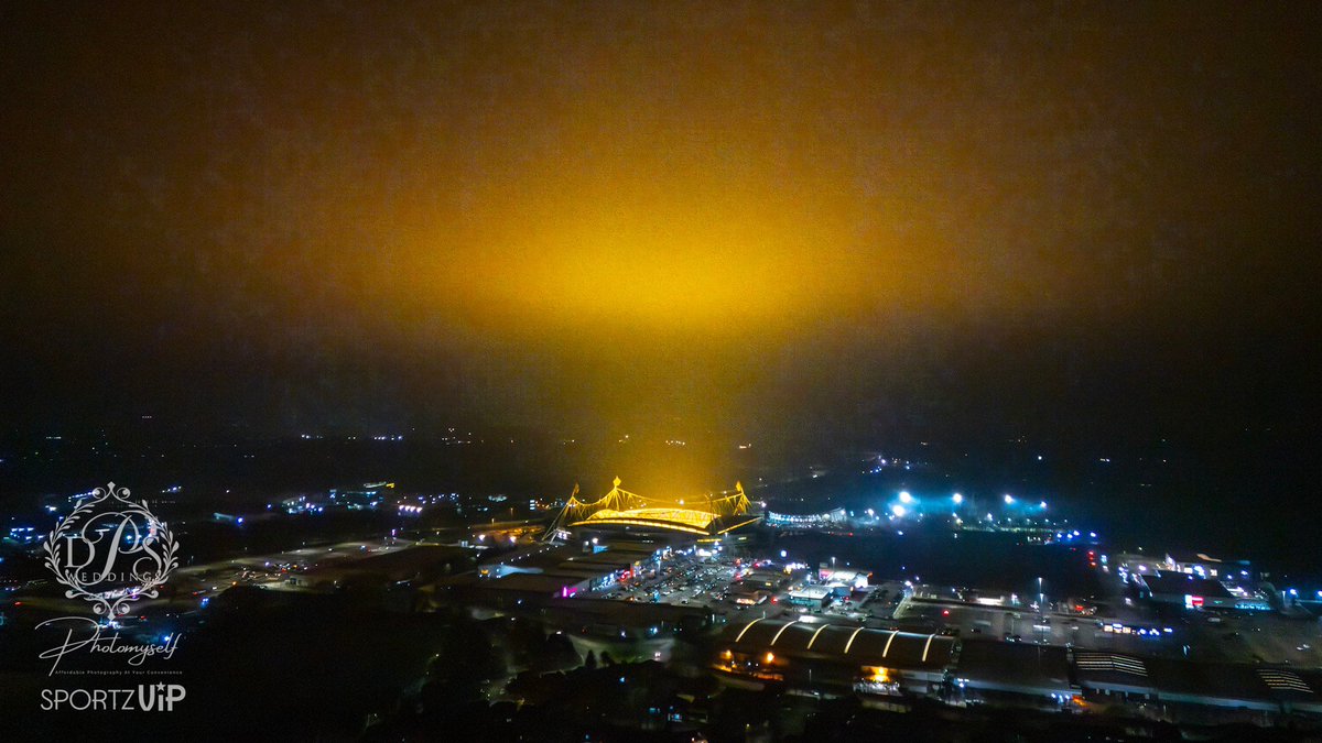 SportzVip's tweet photo. Few aerial shots of the @OfficialBWFC glow this evening.. 030226 8pm #bwfc #BoltonWanderers #sportzvip https://t.co/ildgxt1HEx