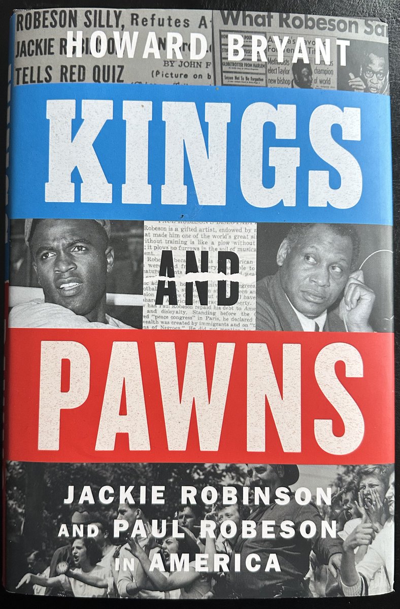 AfricanaCarr's tweet photo. #BlackHistoryMonth Day 3 book 3: “Kings and Pawns,” Howard Bryant’s latest contribution to untangling intersections of race, politics, sports and celebrity. Robeson and Robinson, both strong Black men caught in the crosshairs of US-style white supremacy. https://t.co/31z7QAyhQx