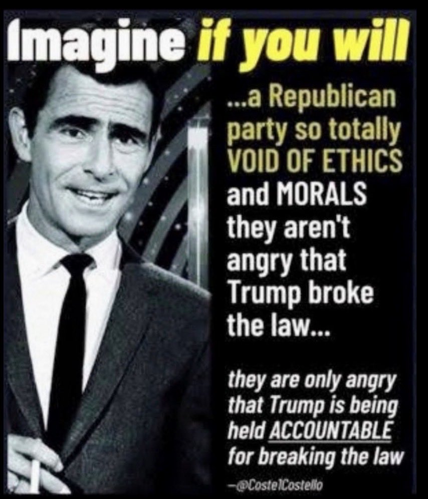 kangaroos991's tweet image. Correct! Sadly, after the 'unbelievable' decision on presidential 'immunity' by his 'stacked' #SCOTUS, this 'wannabe'
king believes he's 'above' the law? 😡

Raise a ✋ if you think all criminals must be held accountable for their crimes! 🙋‍♂️

👇Cr: @Coste1Costello #LockHimUp