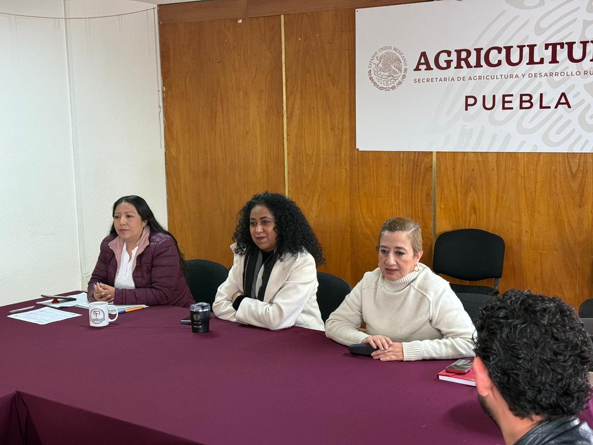AgriculturaPue's tweet photo. Se llevó a cabo una reunión con la Coordinación Estatal de Fertilizantes para el Bienestar, referente a las acciones a realizar en los Centros de Distribución Agricultura (CEDA) a fin de impulsar la autosuficiencia alimentaria de las y los productores de cultivos prioritarios. https://t.co/BYfxiirEvX