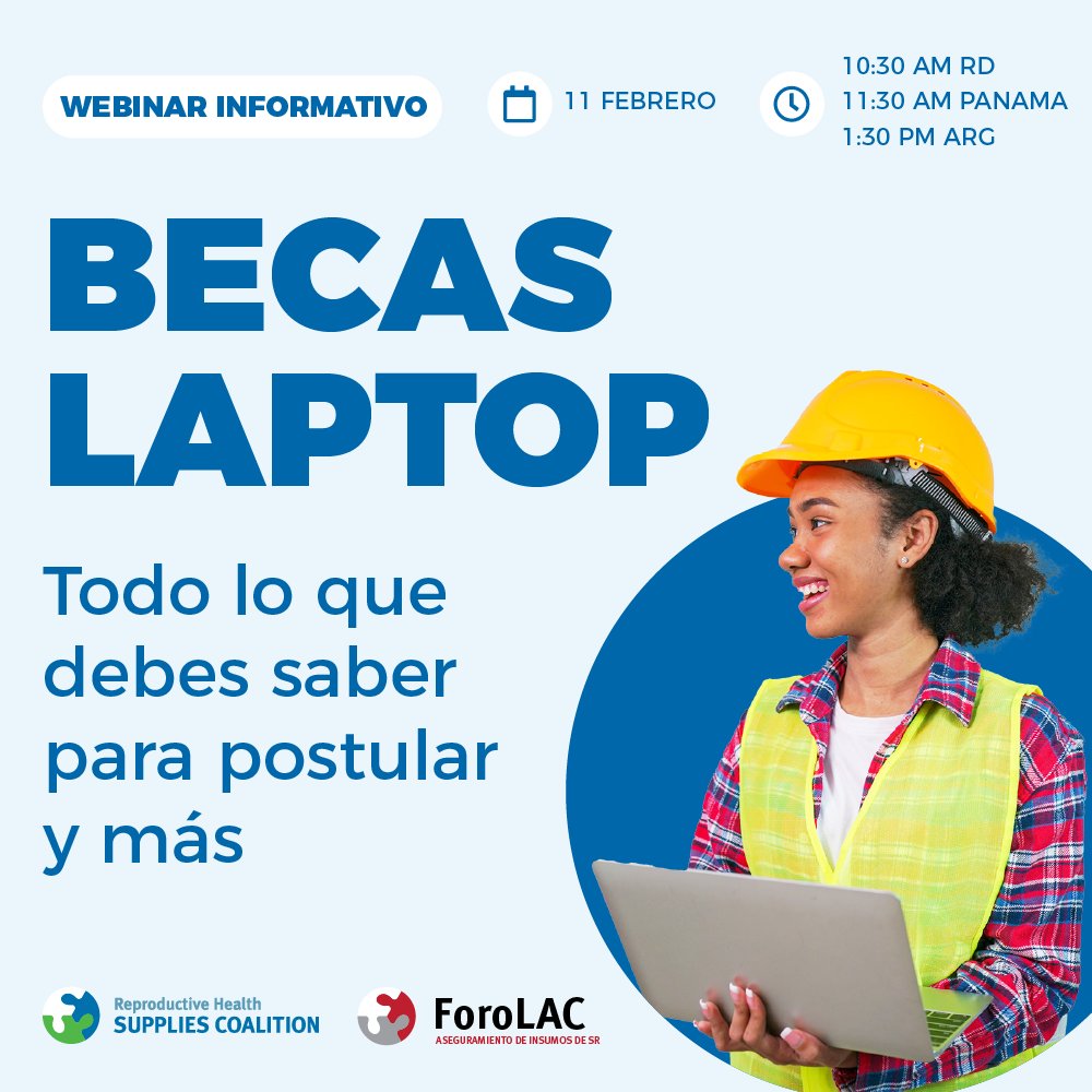 📣 ¡Webinar sobre las Becas LAPTOP 2026 para LAC!
Las becas de RHSC y ForoLAC ofrecen hasta USD 3,000 para cursos de gestión de cadenas de suministro o logística.
📝 Regístrate aquí: bit.ly/4agiXb3