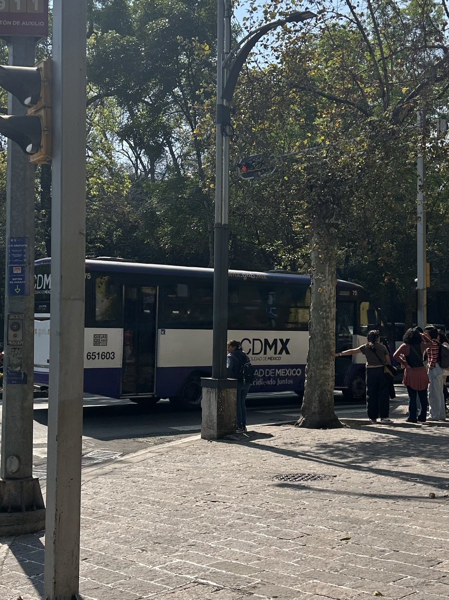 ¿Por qué este chofer de TP creerá que respetar el semáforo en rojo no le corresponde, <a href="/VigimoviCDMX/">VigiMoviCDMX</a>, <a href="/LaSEMOVI/">Secretaría de Movilidad CDMX</a>? 

No lo agarró a medio cruce: aceleró para pasárselo. 

Unidad circulando por Paseo de la Reforma, marcada con el núnero 651603 en el costado.