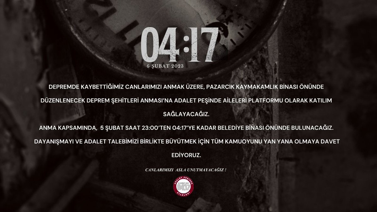 Adalet Peşinde Aileleri Platformu (@adaletpesindea) on Twitter photo 