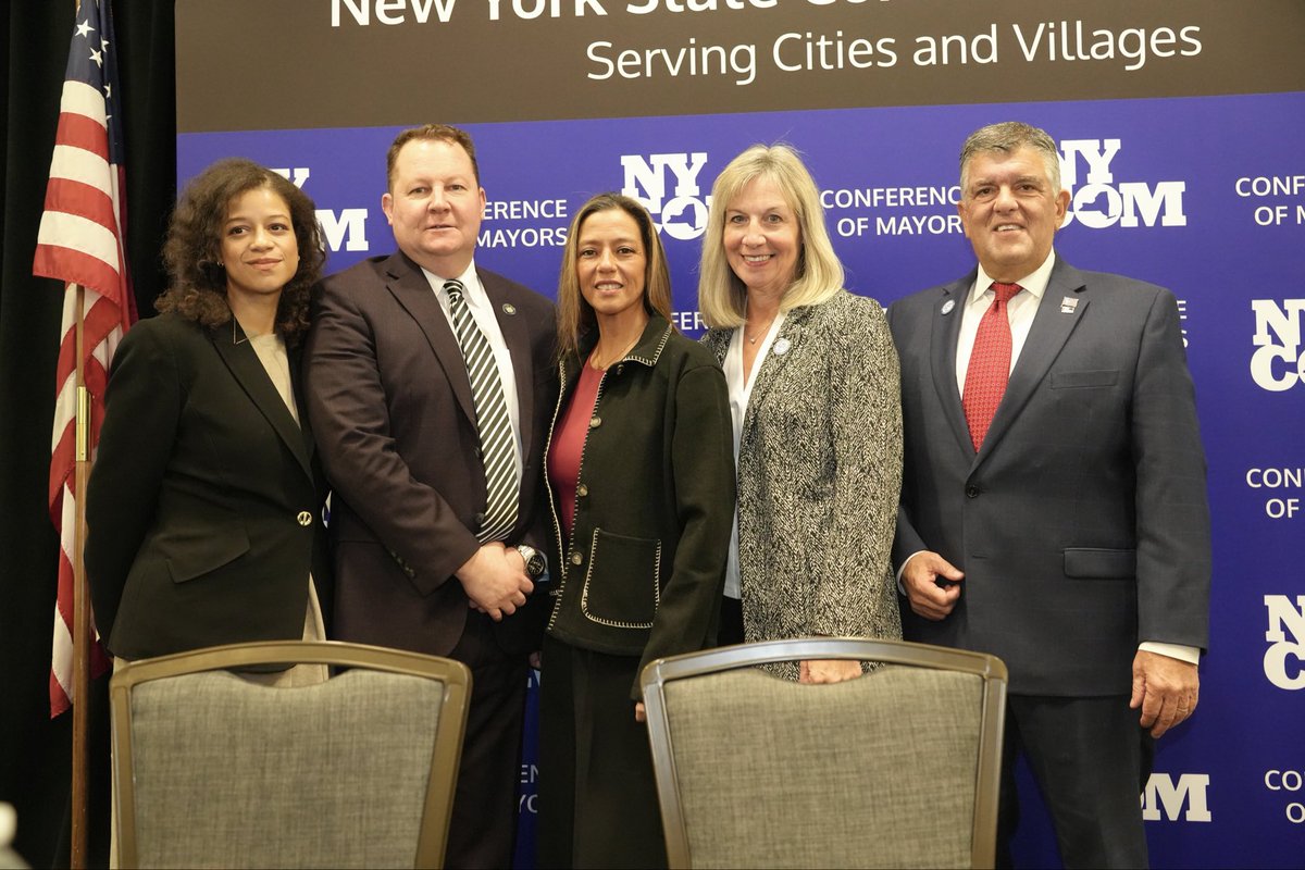 NYMayors's tweet photo. Thank you to @chrisryanny50, @NYSSenatorMRM and @SolagesNY for joining our Winter Legislative Meeting and speaking about their work to support local governments across New York State. We look forward to continued partnership throughout this legislative session and beyond. #NYCOMWLM26