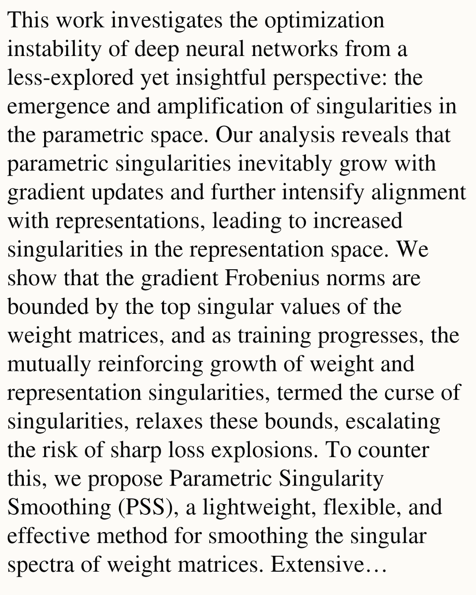 Dispelling the Curse of Singularities in Neural Network Optimizations

Hengjie Cao, Mengyi Chen, Yifeng Yang, Fang Dong, Ruijun Huang, Anrui Chen, Jixian Zhou, Mingzhi Dong, Yujiang Wang, Dongsheng Li, Wenyi Fang, Yuanyi Lin, …
arxiv.org/abs/2602.01308 [𝚌𝚜.𝙻𝙶 𝚌𝚜.𝙰𝙸]