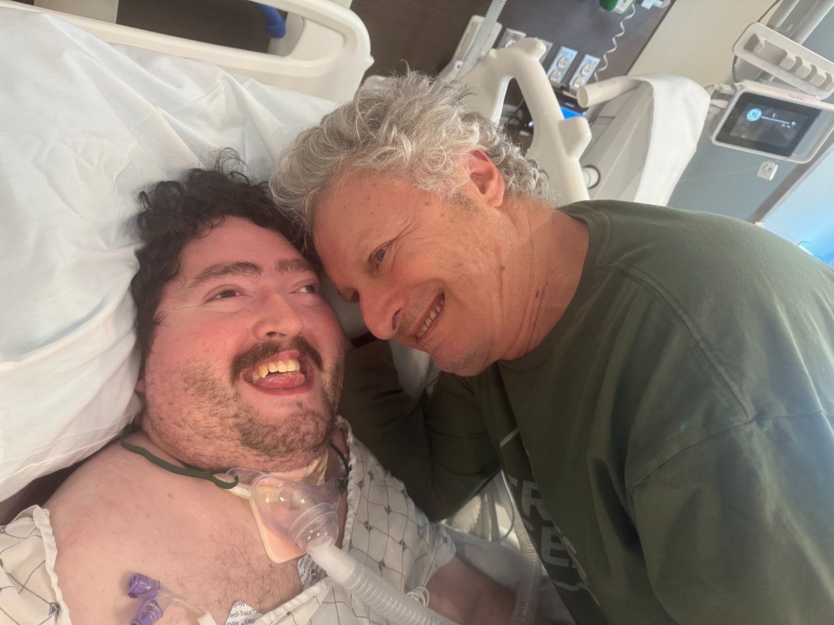 WhatIsToBe52738's tweet photo. My son Rob has a rare genetic disease -- Mother of All Preexisting Conditions.   
He wouldn't get the care he needs and support to be an activist and artist in his community without Medicaid
#FundHealthcareOverICE https://t.co/JlwCN6hauI