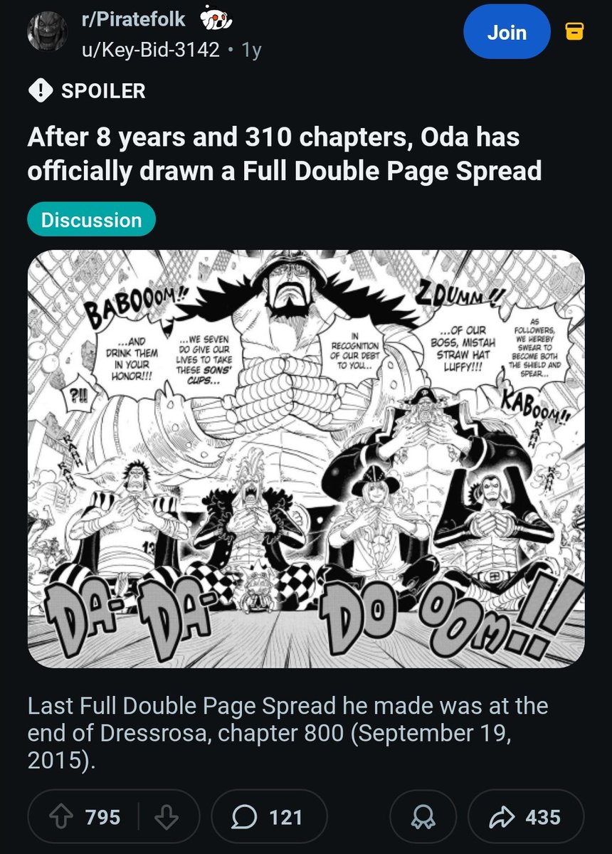 miles_tzu's tweet image. Yall really dont understand how bad one piece fans got it for double page spreads in the manga 😭😭😭