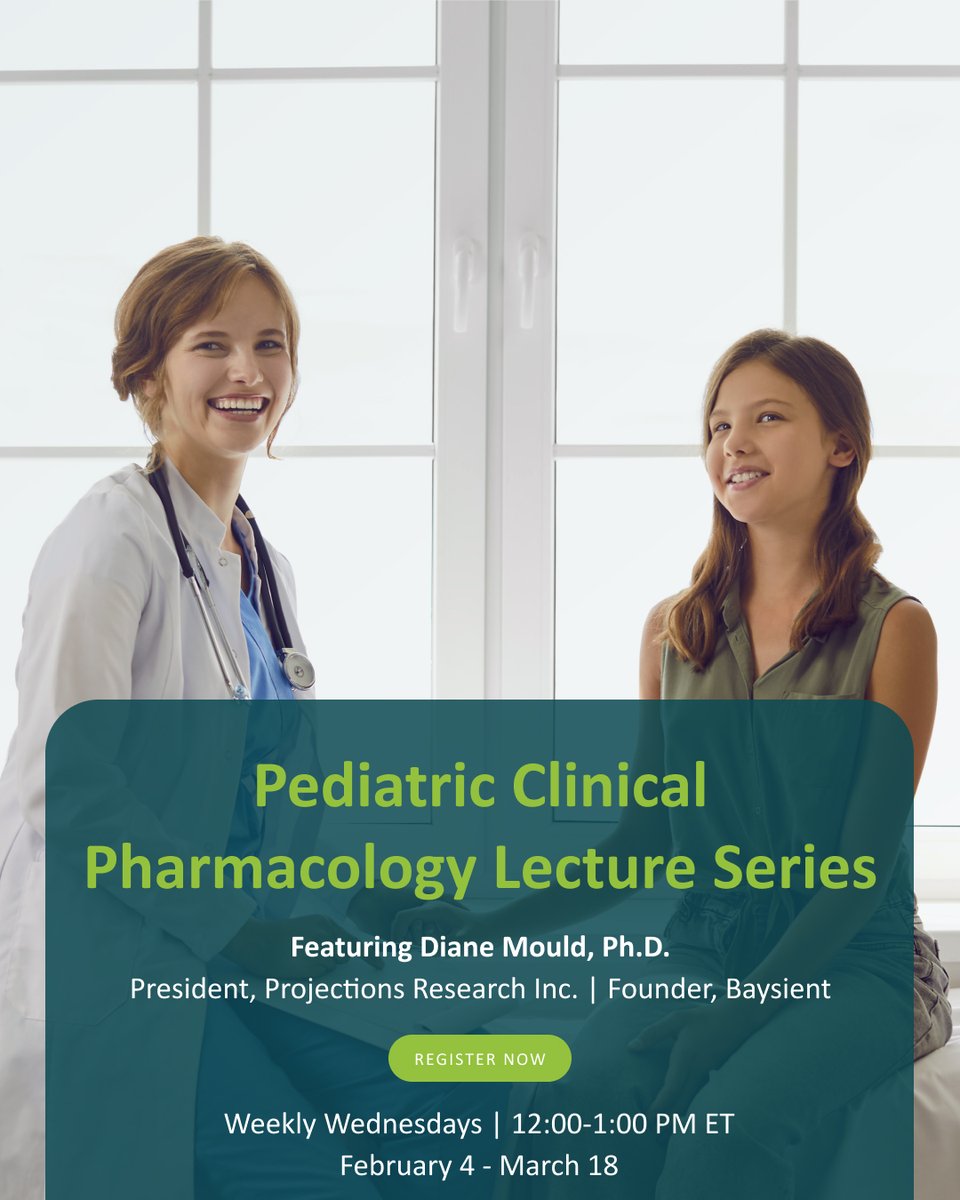 baysient's tweet photo. Our Founder &amp; Chief Science Officer, @DRMOULD, will be speaking in the 2025-26 Pediatric Clinical Pharmacology Lecture Series hosted by the NICHD Clinical Pharmacology Training Network. 

Register now: https://t.co/QTswhI3Maf https://t.co/juNi0FFAiv