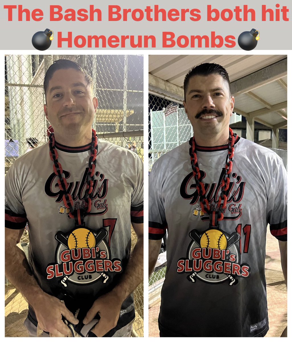 Last night <a href="/Markgubicza/">Mark Gubicza</a> Pals &amp; Gals came out swinging for the 🏟️fences. Leading the way was ALL⭐️ABBY who was 3/4 w 5 RBIs &amp; protected home plate, along w ALL⭐️Chris who called his shot w a 💣. Rockin the SLUGGERS chain were ALL⭐️Mari &amp; the Bash Brother all w massive hits! 🇺🇸🏟️🍺