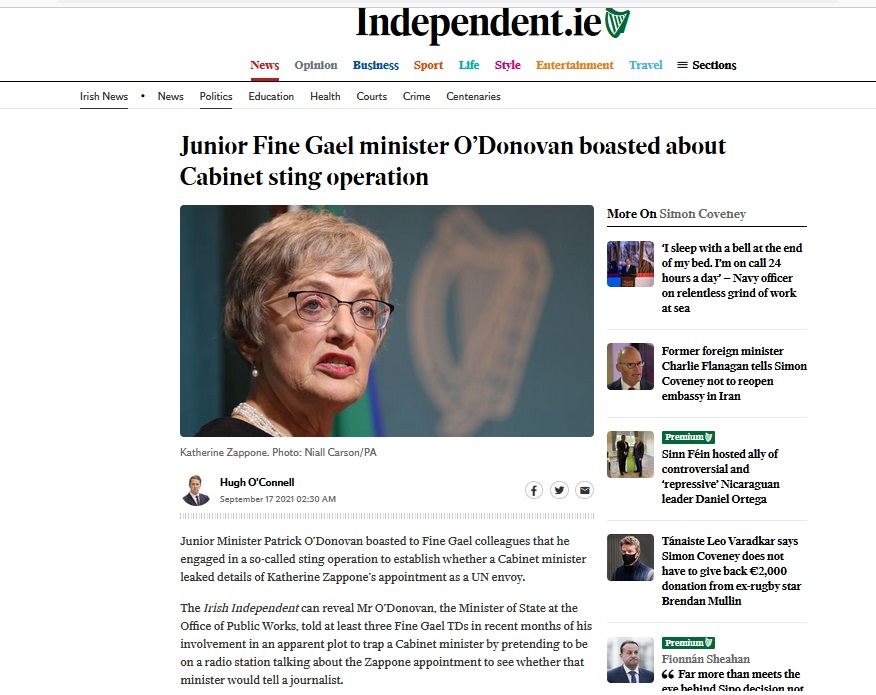 nwl88444048's tweet photo. Peter Mandelson reported to police in Britain for breaching Cabinet confidentiality. Who told Danny McConnell about #ZapponeGate again? And where are we with the 1-year old Fine Gael review into FG Senator Martin Conway? https://t.co/w9hQpeUJ1u