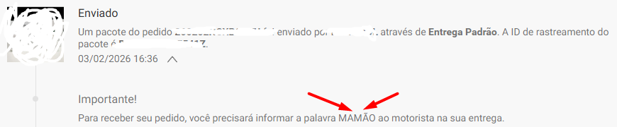E agora que a shopee inventou de colocar palavra secreta pra falar quando for receber o pedido, oh as ideia KKKKKKKKKKKKKKKKKKKKKKKKKKKK