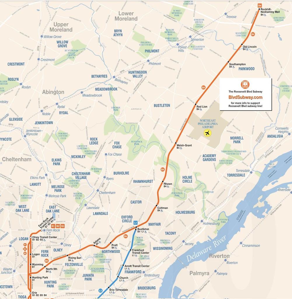 BlvdSubway's tweet image. For $7.7 Billion we could fully complete the Roosevelt Boulevard Subway!