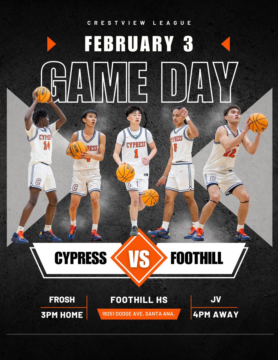 CypressCenturi1's tweet photo. Cypress will end their regular season at Foothill tonight. The Cents need a win & a Canyon loss to qualify for the D1 playoffs. I both win out, there will be a play in game at Sunny Hills at 5:30 vs Canyon.
#CypHype
@OCSportsZone @ocvarsity @ocprephoops @SteveFryer @MattyK31 https://t.co/B4p7IGSoN4