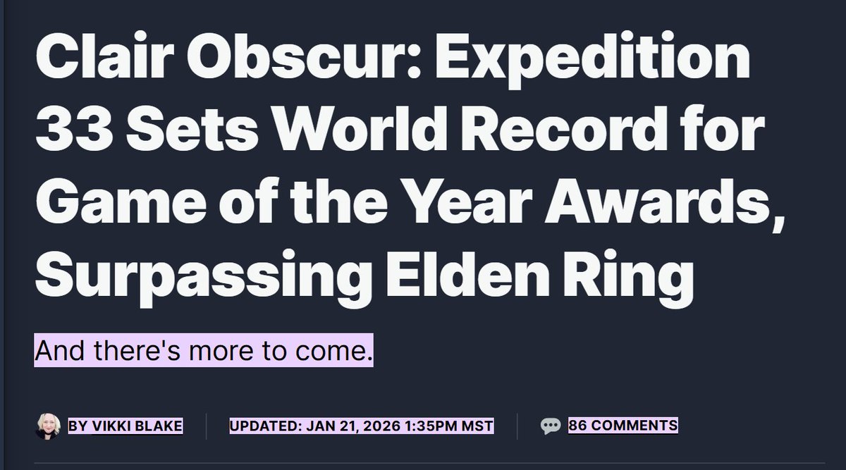 madcap412's tweet image. Meanwhile...

-COE33 broke award and sales records
-Dispatch exceeded expectations
-Battlefield 6 defeated Call of Duty
-Marvel Rivals is killing it
-Stellar Blade is drowning in cash
-Lara Croft got fixed in remake

There is no doubt who the main audience is in gaming now

We…