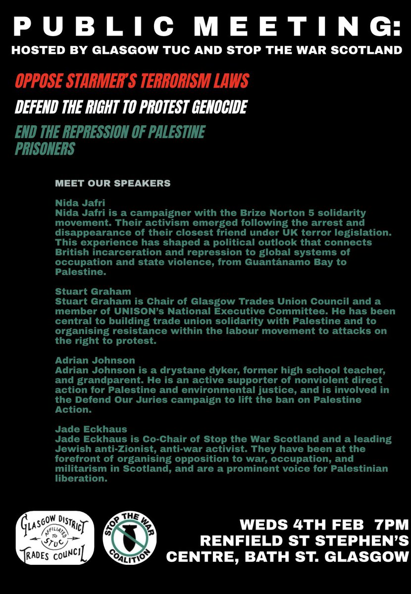 Glasgow Stop the War tweet media