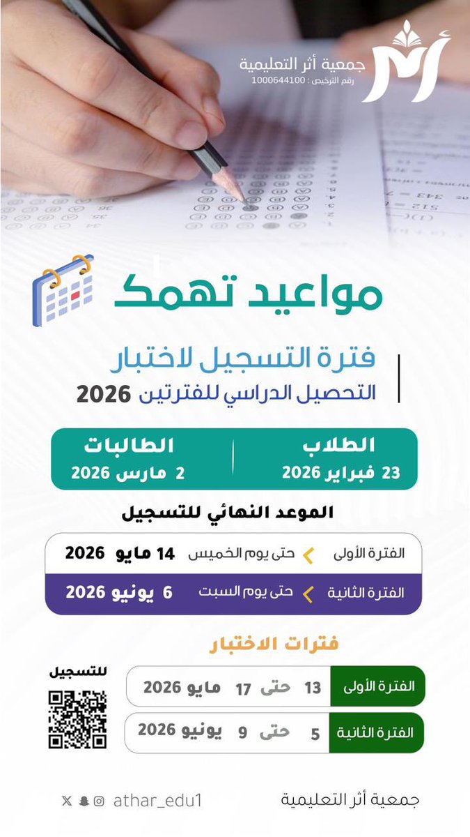 Athar_edu1's tweet photo. #وزارة_التعليم #التحصيلي #جمعية_أثر_التعليمية https://t.co/5tBMD1dJK2