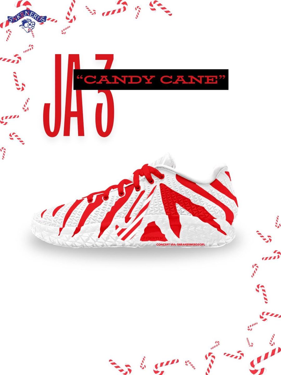 JustFreshKicks's tweet image. Nike Ja 3 “Candy Cane” 🍬