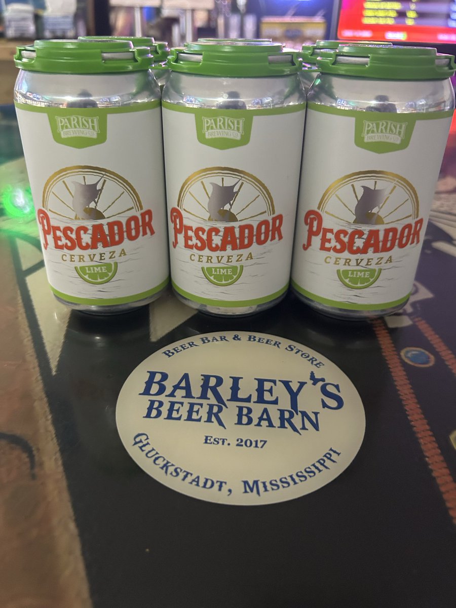 Pescador from Parish Brewing Company is back. This Lime Cerveza is available in cans &amp; on draft. Come see us to stock your fridge!! 
#bestbeerstore #yourbeerstore #BBB #craftbeer #beer #pints #growlers #cigars #beerstore #seasonalbeers #giftcards #beer  #beerlovers #beerlovers