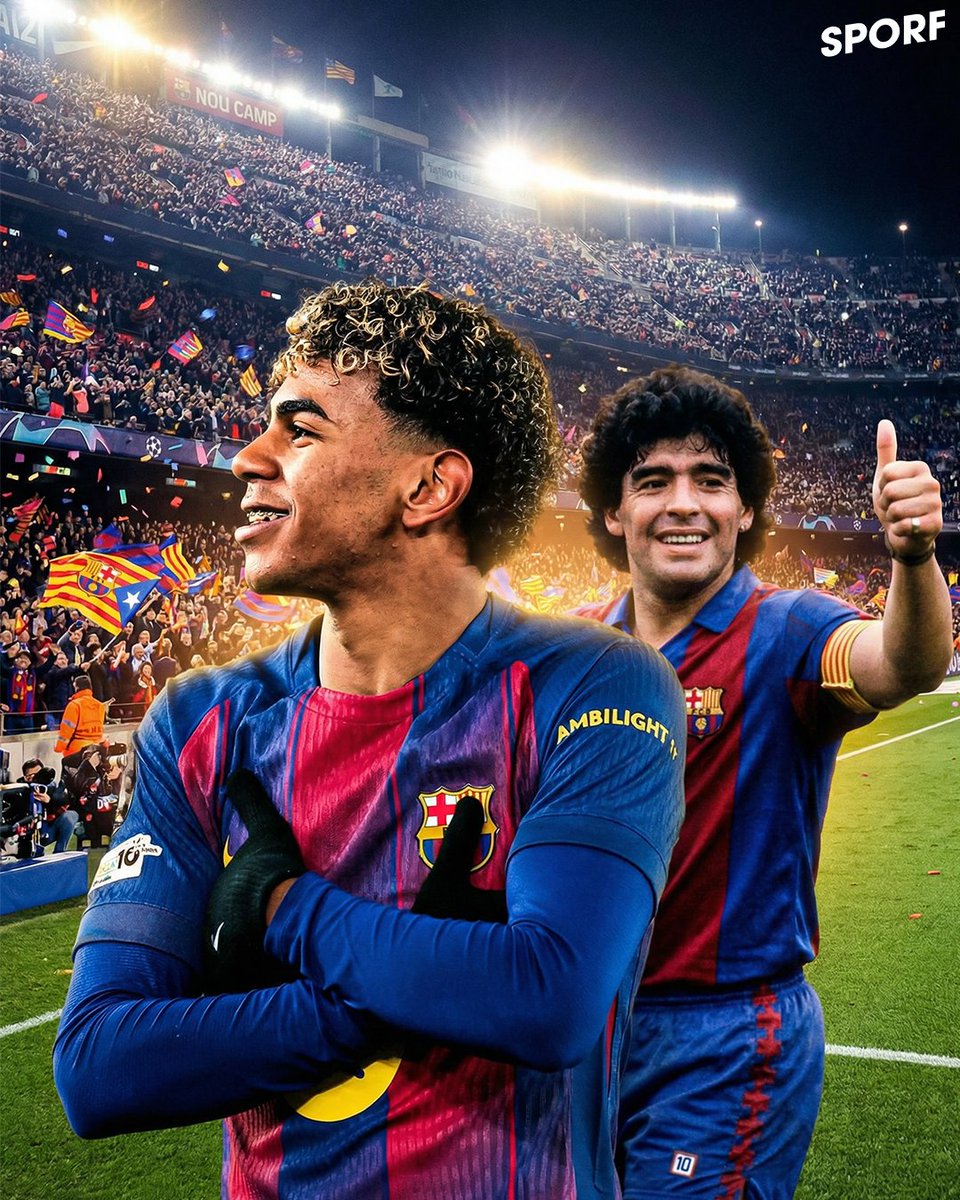 At 18-years-old Lamine Yamal has already scored 39 goals for Barcelona, surpassing the legendary Diego Maradona’s 38. 🤝