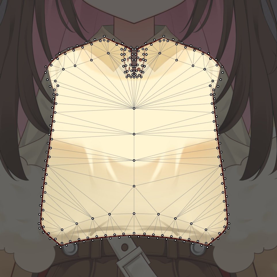 Hello, new model says new MESHING SHOWCASE for <a href="/Lychibe/">Bee / Lychi 🐝 🍨 (Debut ???)</a> !! #Live2DWIP