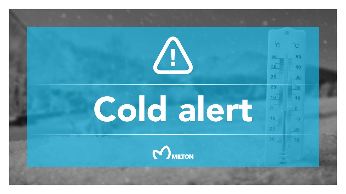 A cold weather warning is in effect starting tomorrow (Feb. 4) for Halton Region, including #MiltonON.
 
Remember to cover exposed skin, dress in multiple layers, and plan ahead by checking the weather forecast 🌡️
 
Learn more: ow.ly/VPda50Dlez5