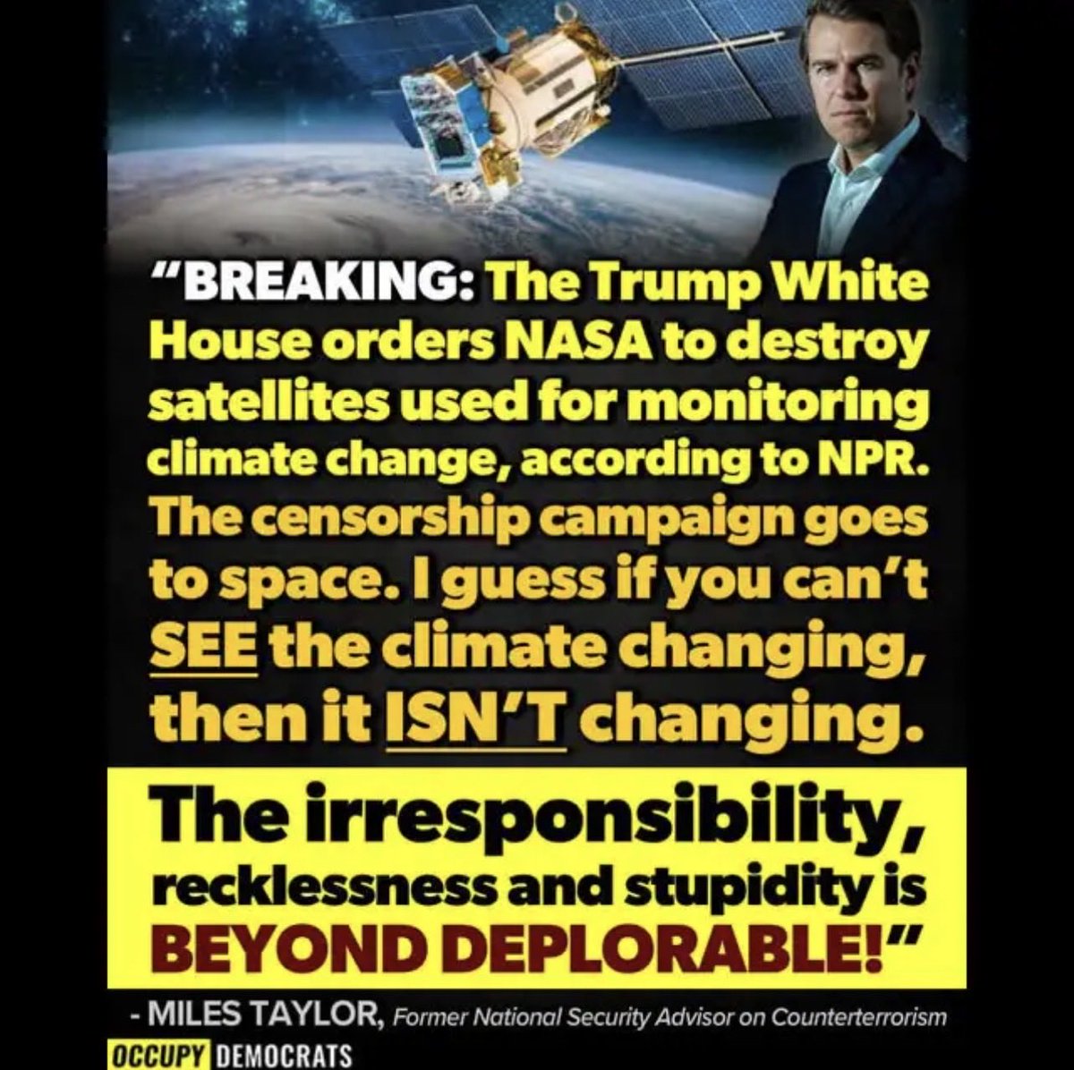 @GlobalWarming <a href="/Nasa/">NASA</a> ⁦<a href="/OccupyDemocrats/">Occupy Democrats</a>⁩ 
  The insanity never ends.
#anotherReasonToDumpTrump