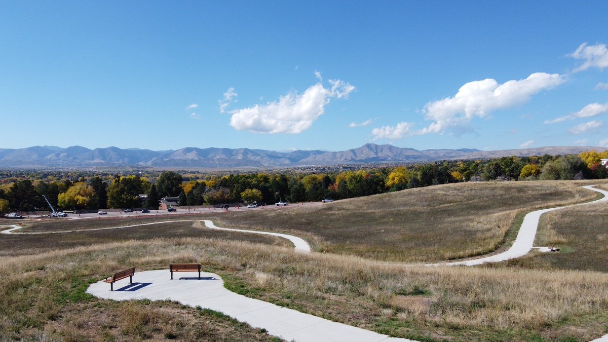 Take in sweeping Front Range vistas at one of Lakewood’s newest parks! 

Stroll along a mix of paved and natural trails as you climb and descend the hill to finish your Monday Mile. For more info visit LakewoodCO.Gov/MondayMile.