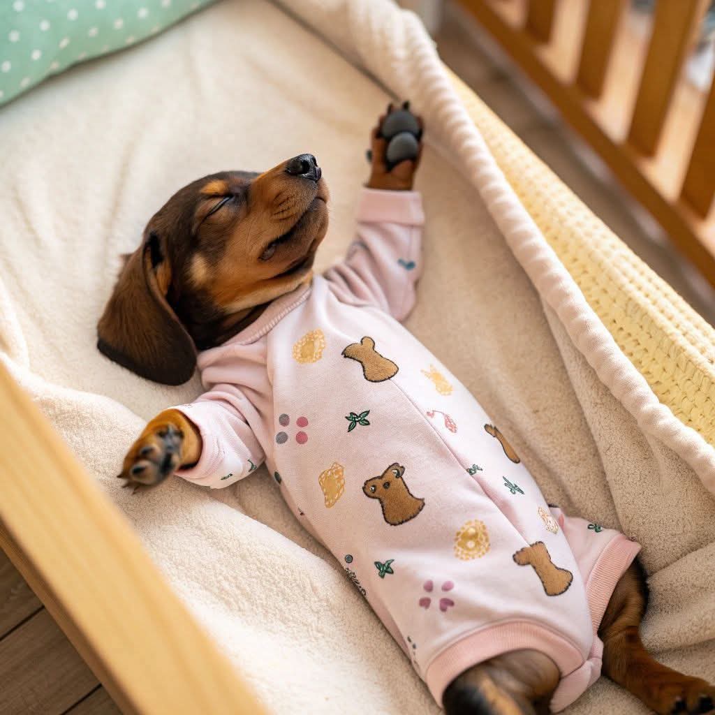 Dachshund__Love's tweet photo. Goodnight from our little long-body love, the sweetest dachshund baby. 🩷🐶 https://t.co/h1Jvn14q12