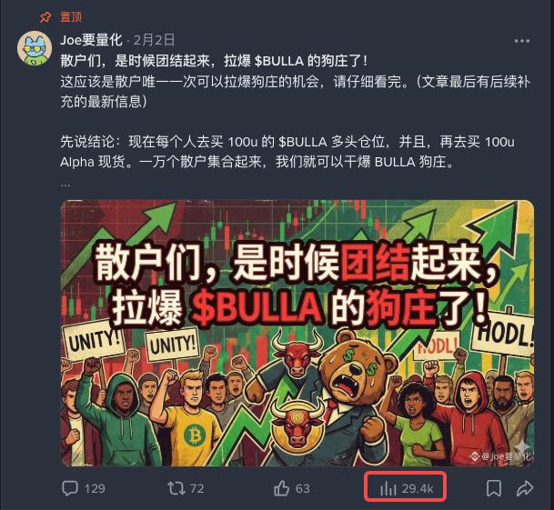joeddddao's tweet photo. 这篇��章小爆了一下。最重要的是，那天17跟我买入 $BULLA 的朋友，应该都麻了，最高到47，现在是30左右 https://t.co/OvNhQdwAlH