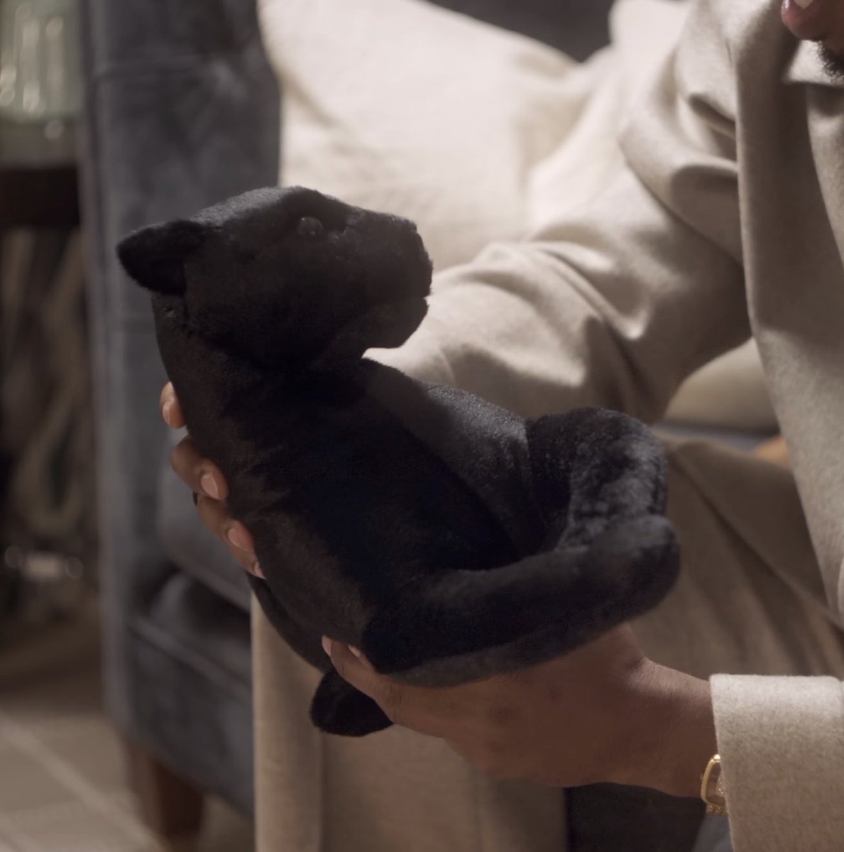 Michael B. Jordan keeps a stuffed black panther at home to honor Chadwick Boseman and their close bond.

“[It will] forever remind me of him and the time we had a chance to finally work together.”

(Source: youtu.be/UWhXEVJPazw?si…)