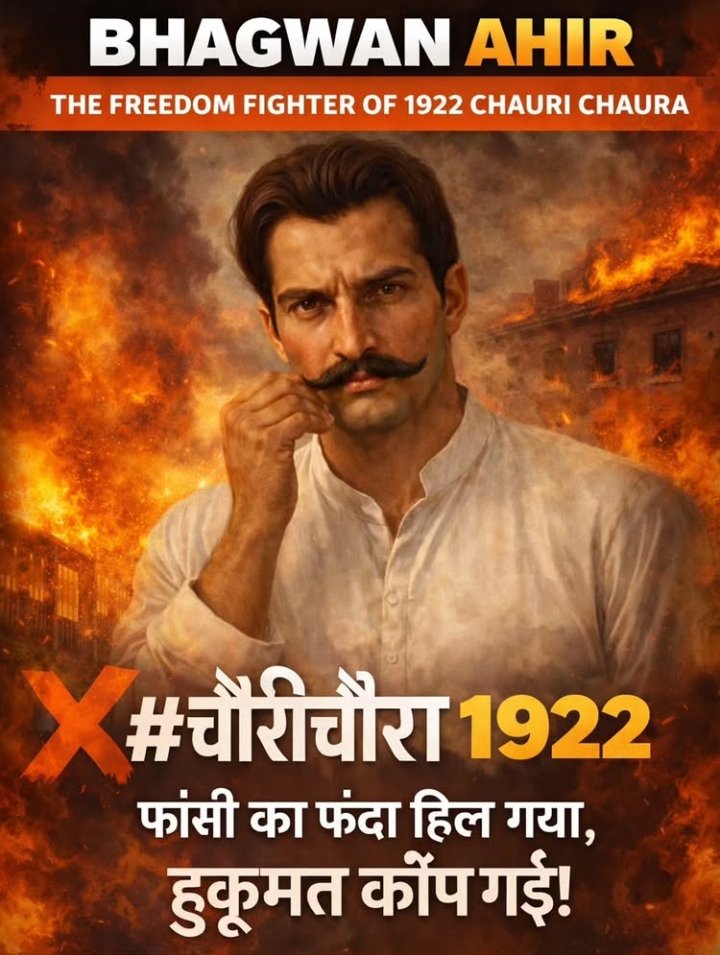 उत्तर प्रदेश सरकार <a href="/myogiadityanath/">Yogi Adityanath</a> जी से निवेदन है कि "चौरी - चौरा  विद्रोह" के 
शहीदों के सम्मान में उनके नाम से  "मार्ग, सरकारी संस्था, बाग बागीचे और चौक आदि का निर्माण हो 
साथ ही उनके बलिदान की गाथा पाठ्यक्रम में भी शामिल किया जाय 
#BhagwanAhir
#VikramAhir
#चौरीचौरा_दिवस