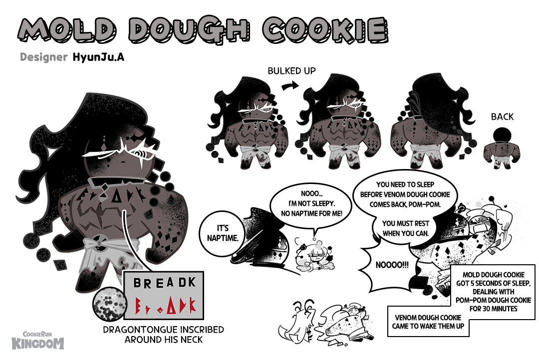 CRKingdomEN's tweet image. #MoldDoughCookie Experiment Log 🧪
It's naptime #PompomDoughCookie!💤

#CookieRun #CookieRunKingdom #CRK