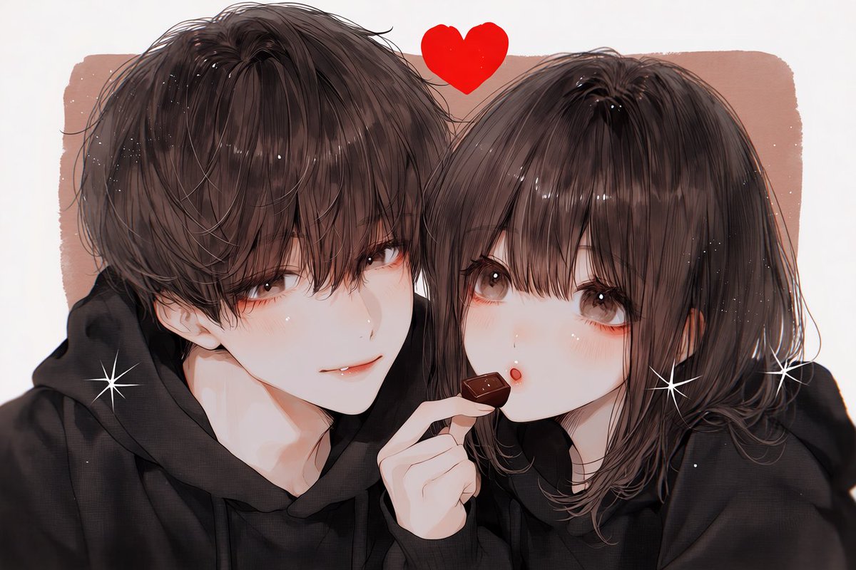 わぁわぁわぁ♥️🍫 めちゃくちゃ可愛い(๑o̴̶̷᷄﹏)♡♡♡ ペア