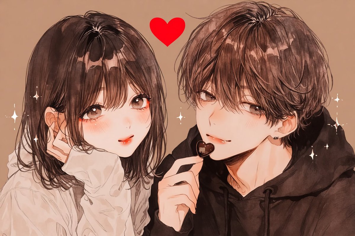 わぁわぁわぁ♥️🍫 めちゃくちゃ可愛い(๑o̴̶̷᷄﹏)♡♡♡ ペア