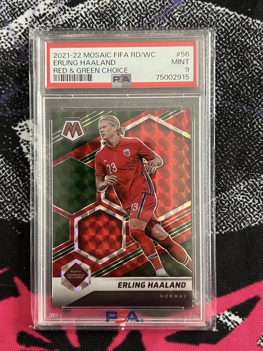 Haaland 🇳🇴 Mosaic Red Green Choice PSA 9- $30 #tsss #bkstacks29