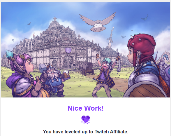 KirbuClips's tweet photo. So I am back to streaming again! I was working my way to reach affiliate status and lo and behold, I get an email telling me CONGRATULATIONS, YOU'RE AFFILIATE! and I didnt even remember applying for it. So now the ball is rolling, I am going to work hard and grow even bigger!!! https://t.co/LcKoCr3xrD