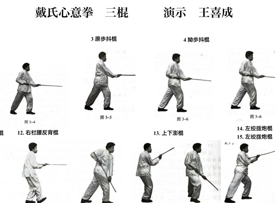 【三棍連続写真作成】「三拳三棍は尋常ではない」と言われる戴氏心意拳三棍の連続写真一覧を作成しました。套路の全体像を把握するのにわかりやすいと思います。ぜひ壁に貼って練拳に活用してください。会員の皆さんには、全員配布いたします。