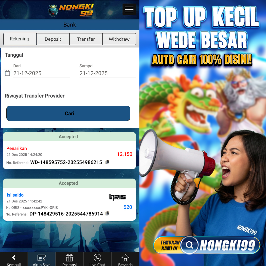 serdaryrkolu's tweet image. SALDO MASIH KURANG BUAT NGOPI?
💥 Link Situs Slot Gacor Hari Ini!!
🔗 cutt.ly/RtvL3caC
💎 MAIN DI NONGKI99 - Jaminan Anti Rungkad
🔥 Signal Pola Maxwin Akurasi 98%
✨ Situs Terpercaya Server Luar Negeri
💰 Depo Receh Jadi Saldo Melimpah