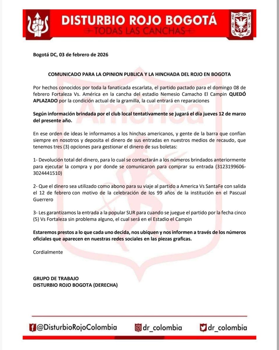 Disturbio Rojo Bogotá (@dr_colombia) on Twitter photo 