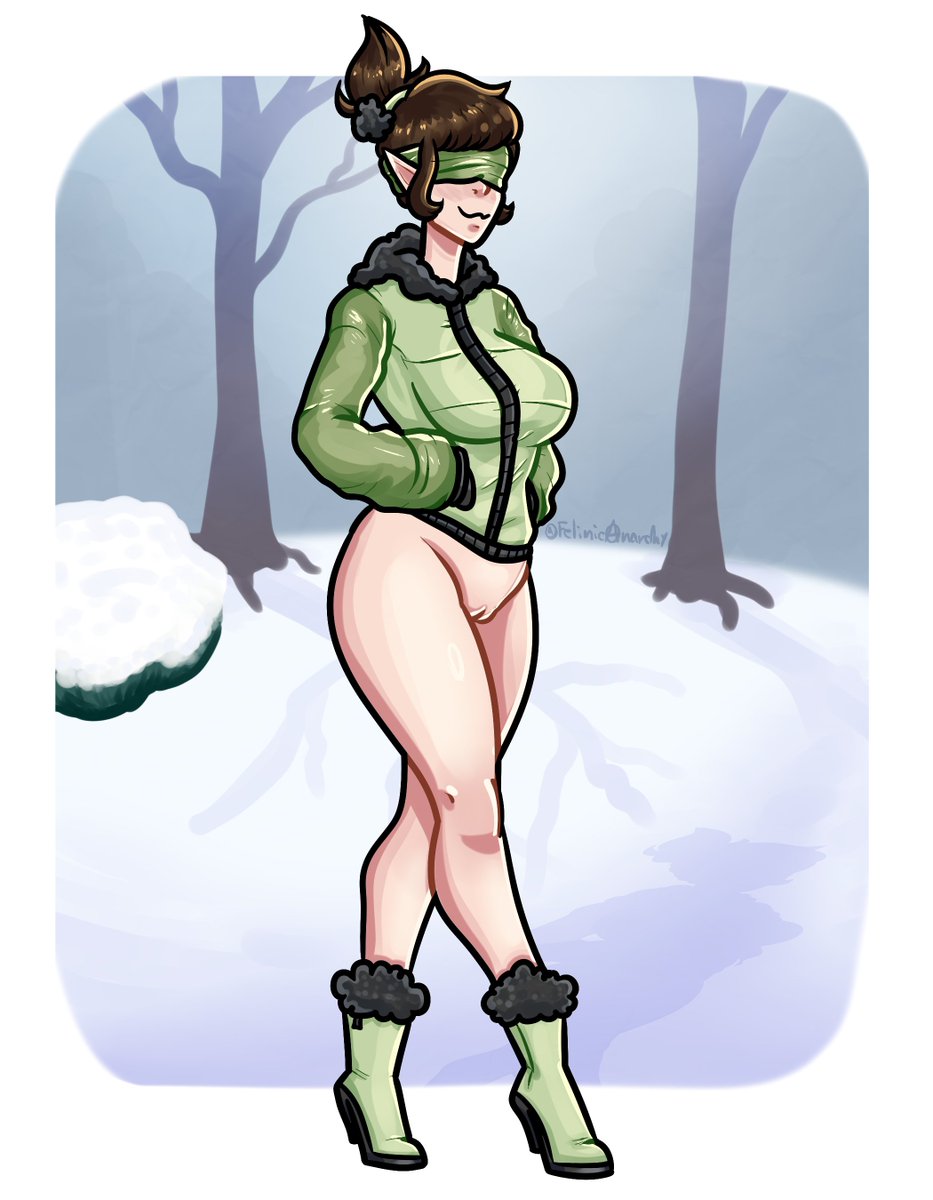 Did you get any snow? ❄️

#nsfw | #art | #oc