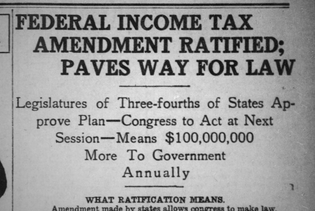 TammiMinoski's tweet image. #OTD 1913: The #16thAmendment to the Constitution was ratified, granting Congress the authority to levy a federal #incometax. This act overturned a previous Supreme Court decision that declared such taxes unconstitutional. #USHistory