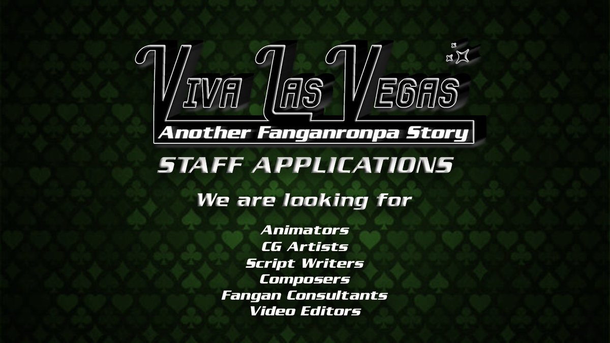 DanganVLVADS's tweet image. ATTENTION!

Viva Las Vegas: Another Fanganronpa Story is to bring on more staff! 

Apply using the link below!

forms.gle/TmByRPaQZ7kYPD…