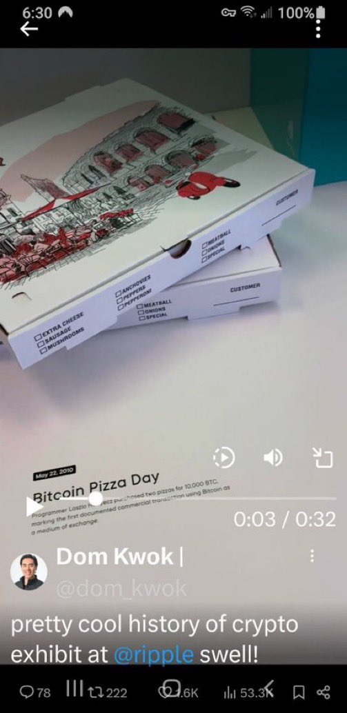 TheRubberDuck79's tweet image. ‼️BITCOIN PIZZA DAY‼️ at Ripple's Swell 2025 event - right next to an "Evergreen Container Ship" display were two pizza boxes with a label paying homage to Bitcoin's "Pizza Day".

DO YOU KNOW what Bitcoin's "Pizza Day" refers to?

👉🏼 on May 22, 2010, Laszlo Hanyecz took to Reddit