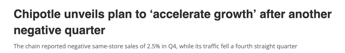 Chipotle's $CMG "5 Point Plan to Accelerate Growth" is written as if you forgot you have a project due so you quickly wrote up some nonsense at lunch